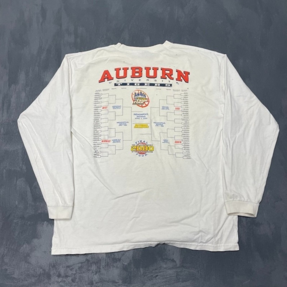 Vintage NCAA Auburn Tigers Shirt Men Large White 2000s Jansport‎
